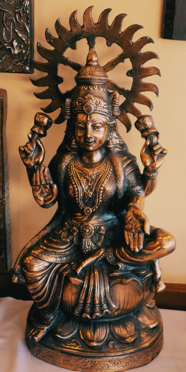 Mural of Maa Laxmi at Guru Indian Restaurant